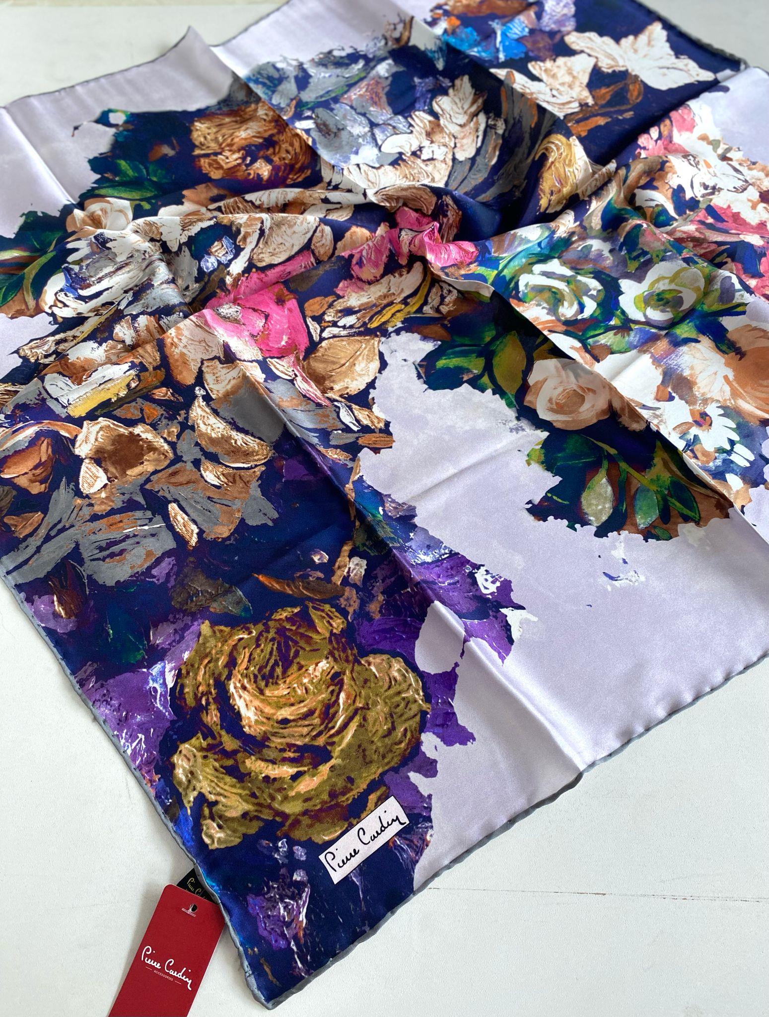 pierre-cardin-sura-ipek-esarp-42852-gr-e3-a44 Pierre Cardin Sura İpek Eşarp 42852 Gri Karışık Desen - Görsel 1