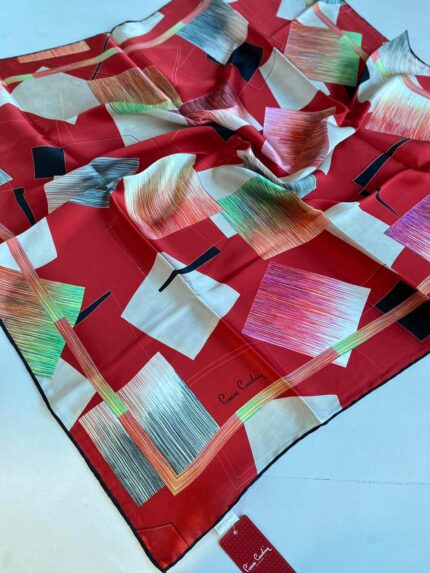 Pierre Cardin Sura İpek Eşarp 43353 Kırmızı Karışık Desen