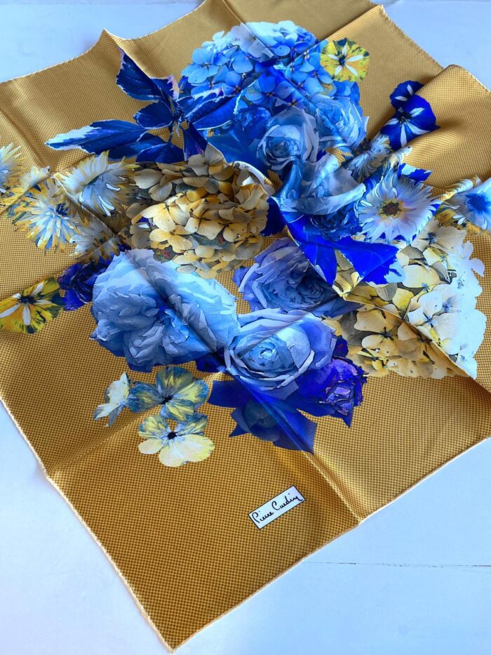 Pierre Cardin Sura İpek Eşarp 43389 Sarı Karışık Desen - Görsel 1