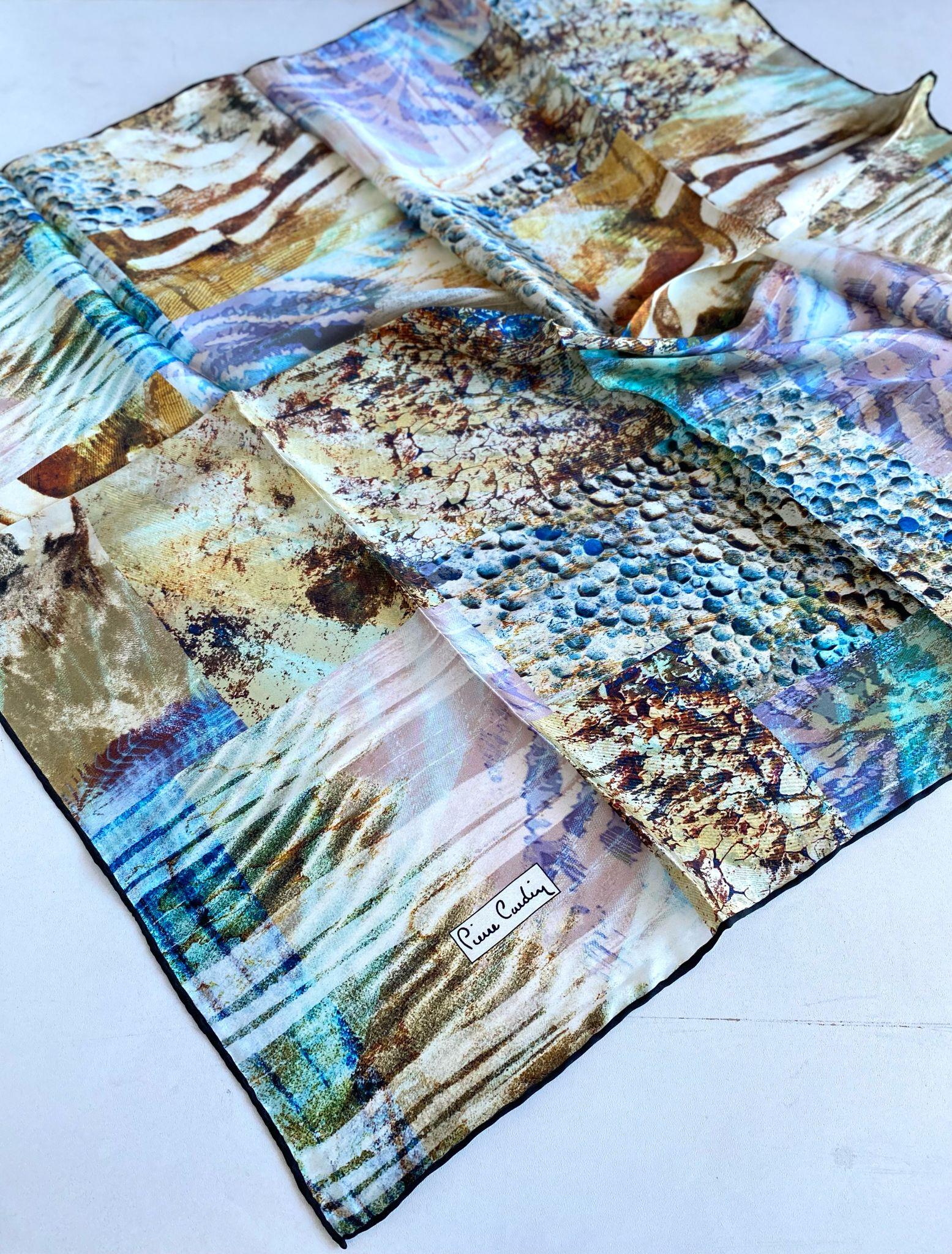 pierre-cardin-sura-ipek-esarp-45603-si-1d0273 Pierre Cardin Sura İpek Eşarp 45603 Siyah Karışık Desen - Görsel 1