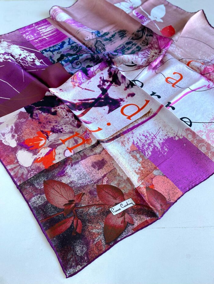 Pierre Cardin Sura İpek Eşarp 46038 Pembe Karışık Desen - Görsel 1