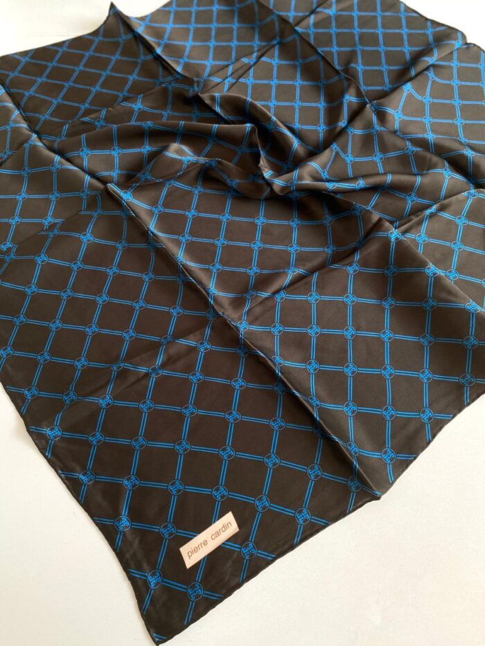 Pierre Cardin Sura İpek Eşarp 8902230-351-48172 Mavi Karışık Desen - Görsel 1