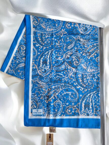 Shawl Secret Glamour Pamuklu Etnik Soft Şal 49514 Mavi