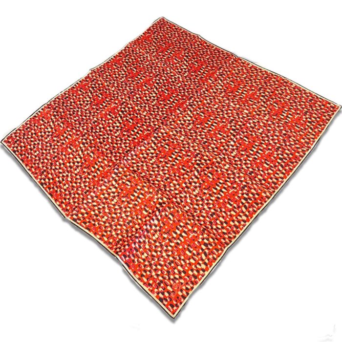 Silk Home Kırmızı Karma Desen Tivil İpek Eşarp 11426-249 - Görsel 1