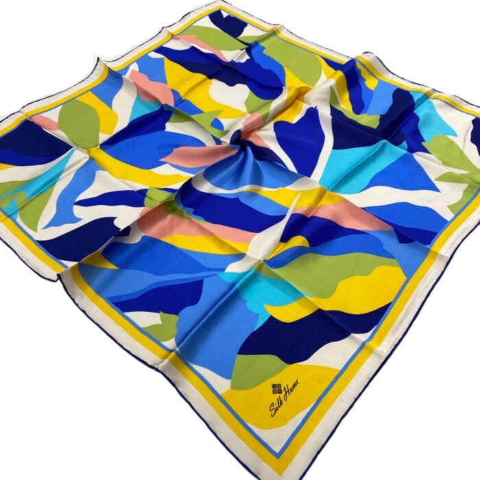 Silk Home Sarı Desenli Sura İpek Eşarp 11398-97 - Görsel 1
