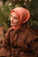 Silk Home Tivil İpek Eşarp 11435-01 Yavruağzı, Gül Kurusu - Görsel 2