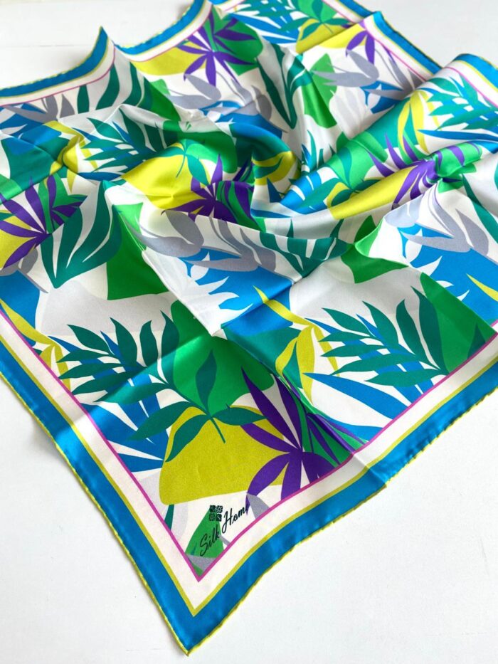 Silk Home Tivil Saf İpek 11406-14 Yeşil Karışık Desen - Görsel 1