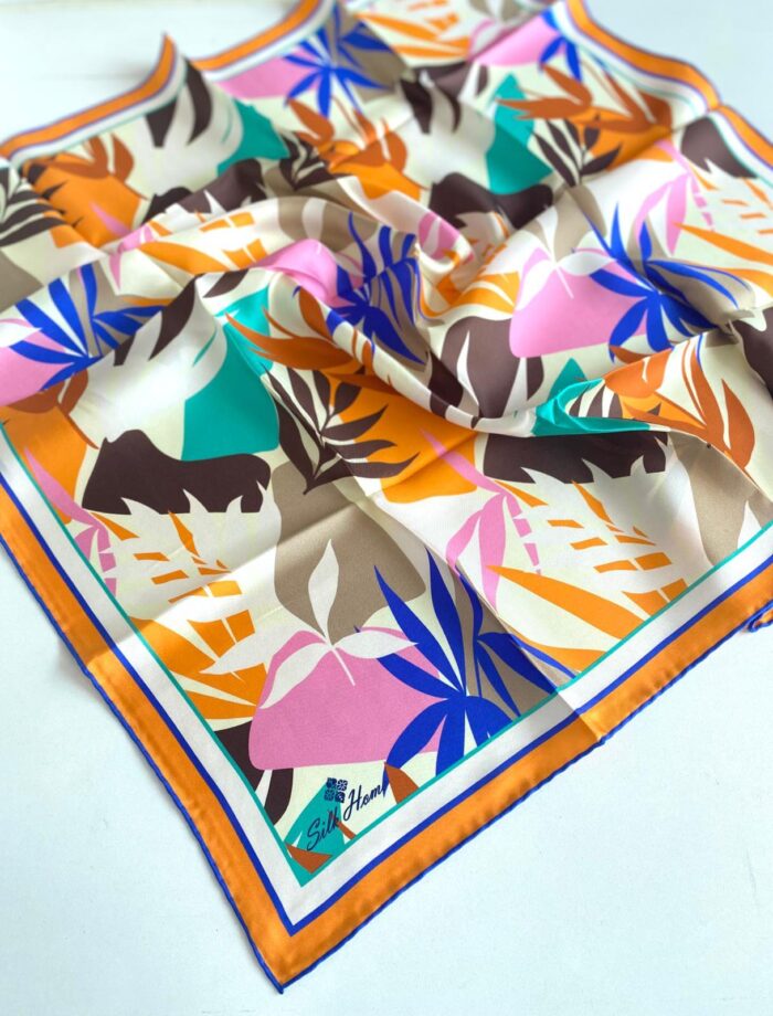 Silk Home Tivil Saf İpek 11406-37 Mavi Karışık Desen - Görsel 1