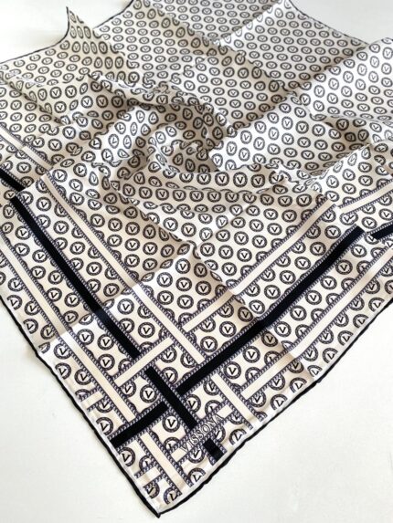 Vissona Tivil İpek Eşarp 16505 - 4 - 0003 - 0001 Beyaz Karışık Desen