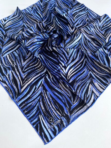 Vissona Tivil İpek Eşarp 51755 - 4 - 0001 - 0031 Siyah Karışık Desen