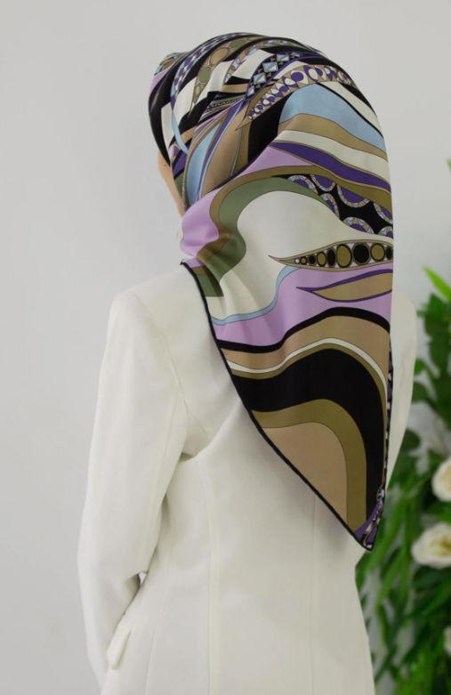 vissona-tivil-ipek-esarp-51991-4-0023-a-14d4 Vissona Tivil İpek Eşarp 51991 - 4 - 0023 Mor Karışık Desen - Görsel 1