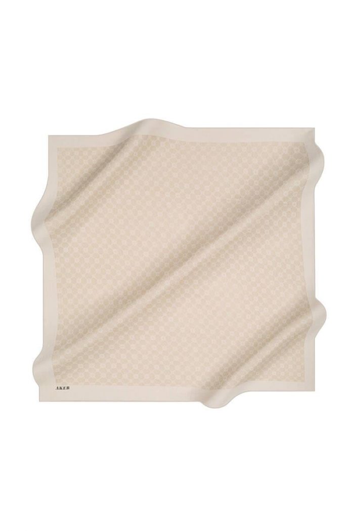 Aker  Bej Elegance Monogram Eşarp 1090500-933 - Görsel 1