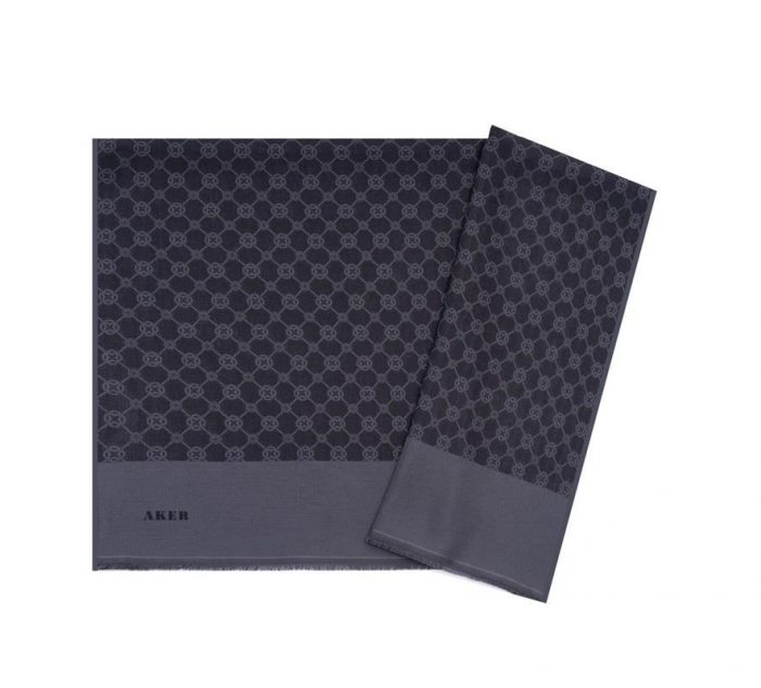Aker Elegance Monogram Füme Şal 1090100 - 913 - Görsel 1