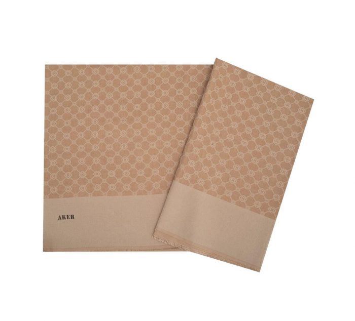 Aker Elegance Monogram Vizon Şal 1090100-983 - Görsel 1