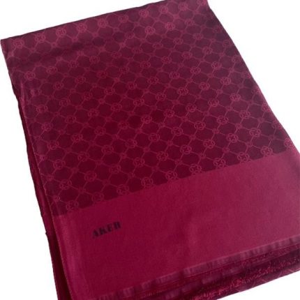 Aker Elegance Şal Bordo Monogram Desenli 1090100-941