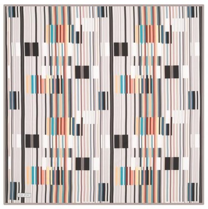 Aker Gri-Siyah Geometrik Desenli Sport Tivil Eşarp 3410797-971