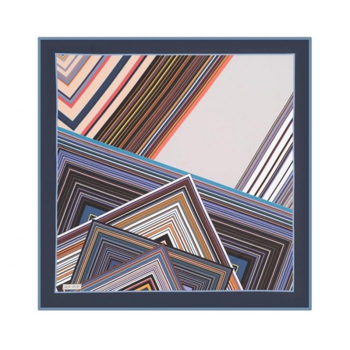 Aker Lacivert-İndigo Geometrik Desenli Sport Tivil Eşarp 8229797-922 - Görsel 1
