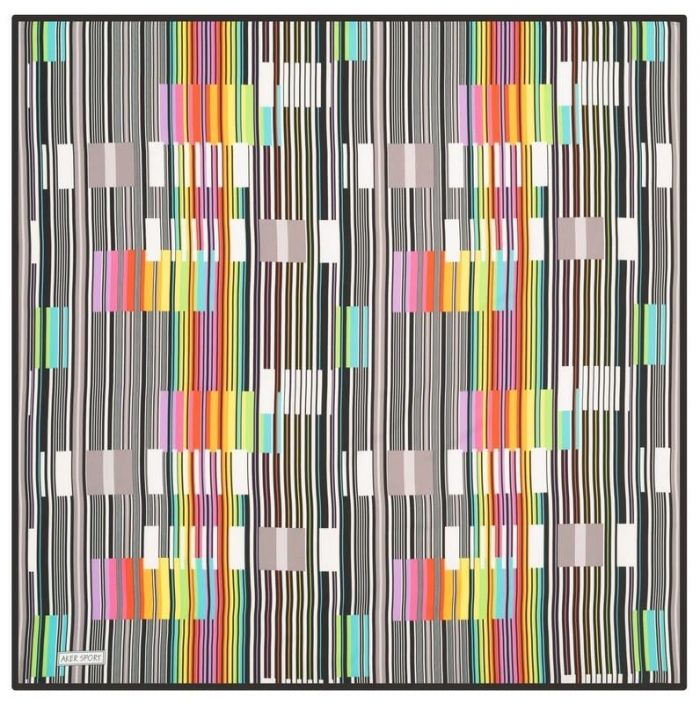 Aker Renkli Geometrik Desenli Sport Tivil Eşarp 3410797-913 - Görsel 1
