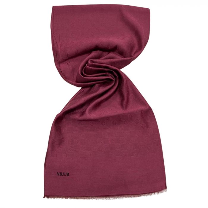Aker Vişne-Fuşya Monogram Desenli Modal Şal 1080400-341 - Görsel 1