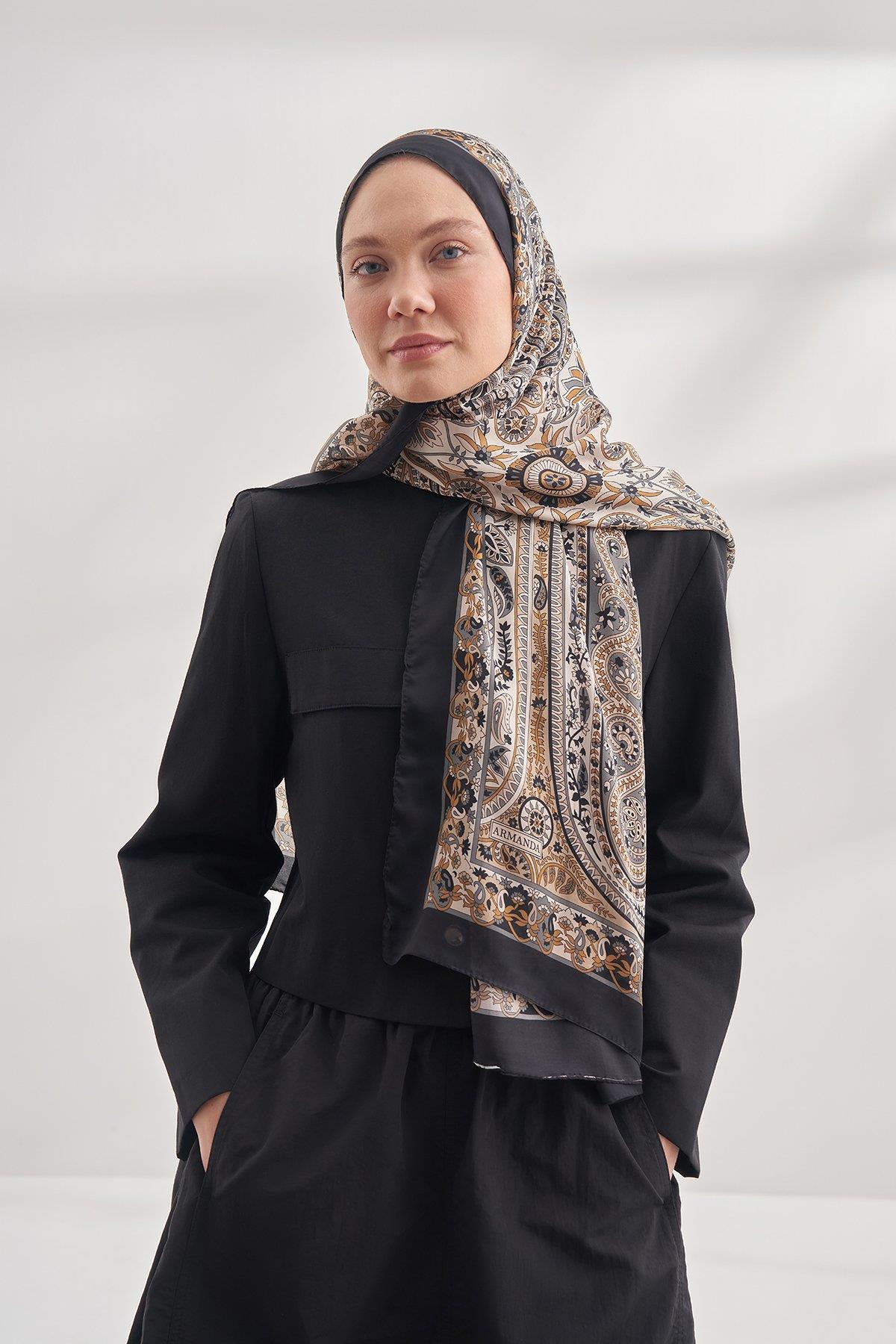 armanda-ethnic-vual-pashmina-desen-sal-12-ac6 ARMANDA ETHNIC VUAL PASHMINA DESEN ŞAL - SİYAH - 6035-287 - Görsel 1