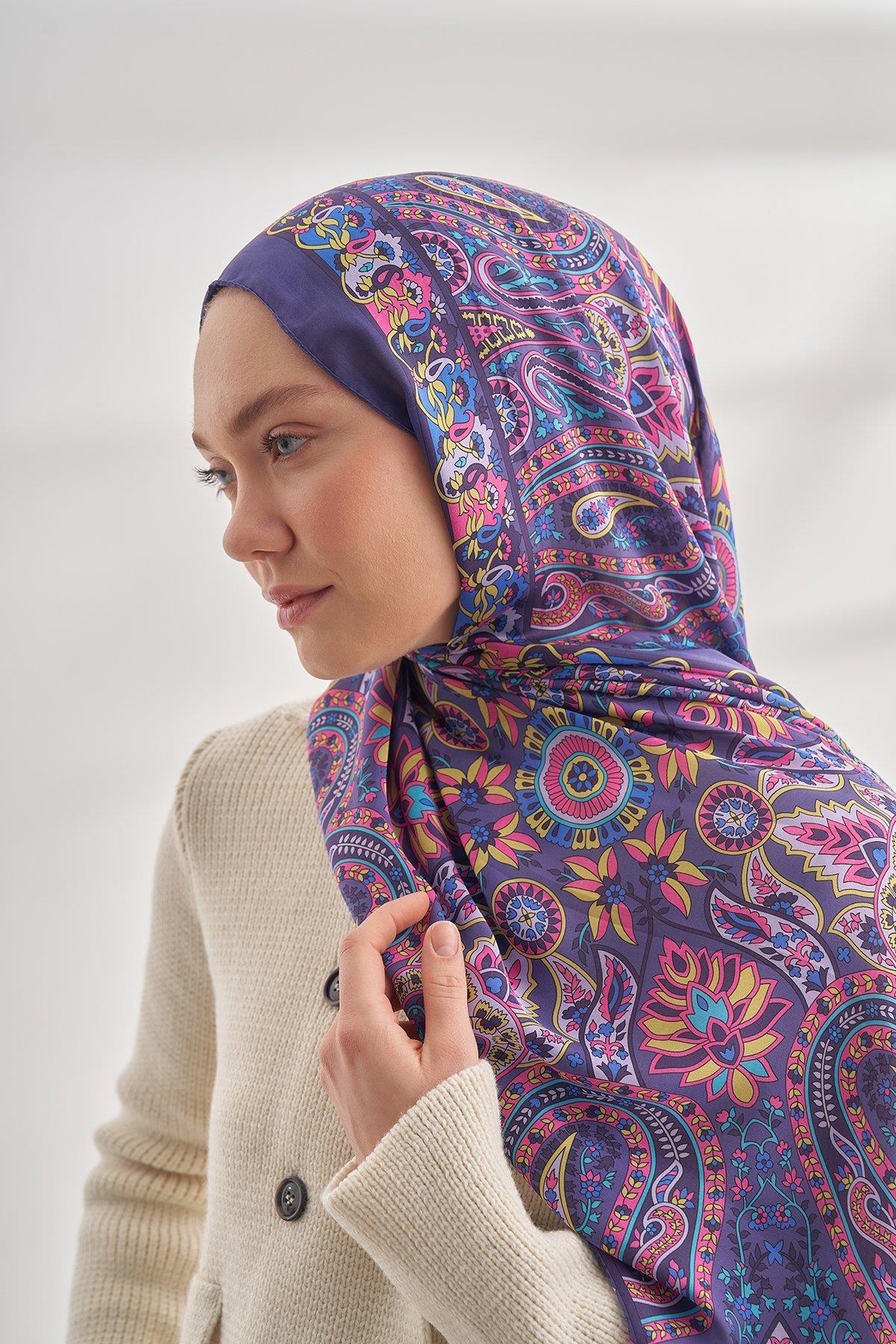 armanda-ethnic-vual-pashmina-desen-sal-50a5-6 ARMANDA ETHNIC VUAL PASHMINA DESEN ŞAL - MOR - 6035-82 - Görsel 1