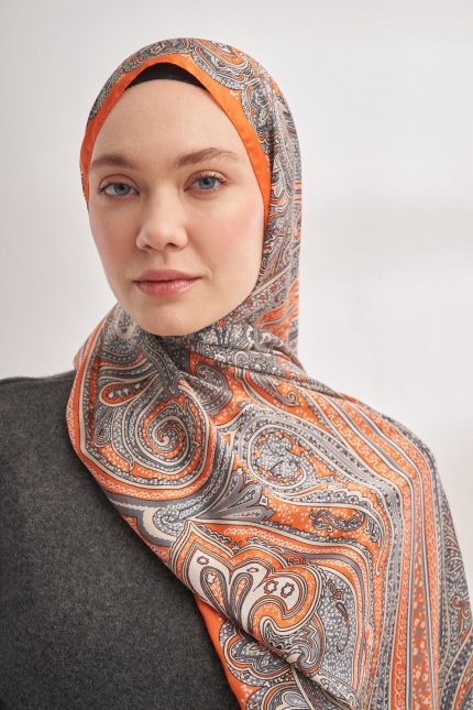 ARMANDA ETHNIC VUAL ŞAL - TURUNCU - 4456-929