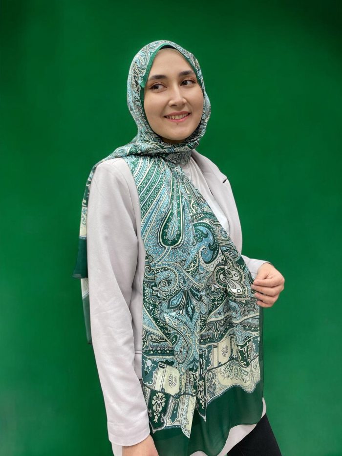 ARMANDA ETHNIC VUAL ŞAL - YEŞİL - 4456-09 - Görsel 1