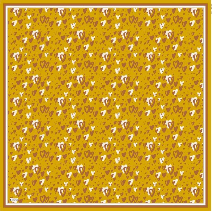 Armine Soft Koyu Hardal Desenli Eşarp 6088 - 18 - Görsel 1