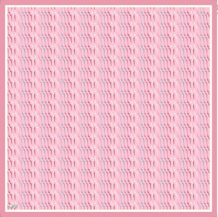 Armine Soft Pembe Desenli Eşarp 6086-14 - Görsel 1