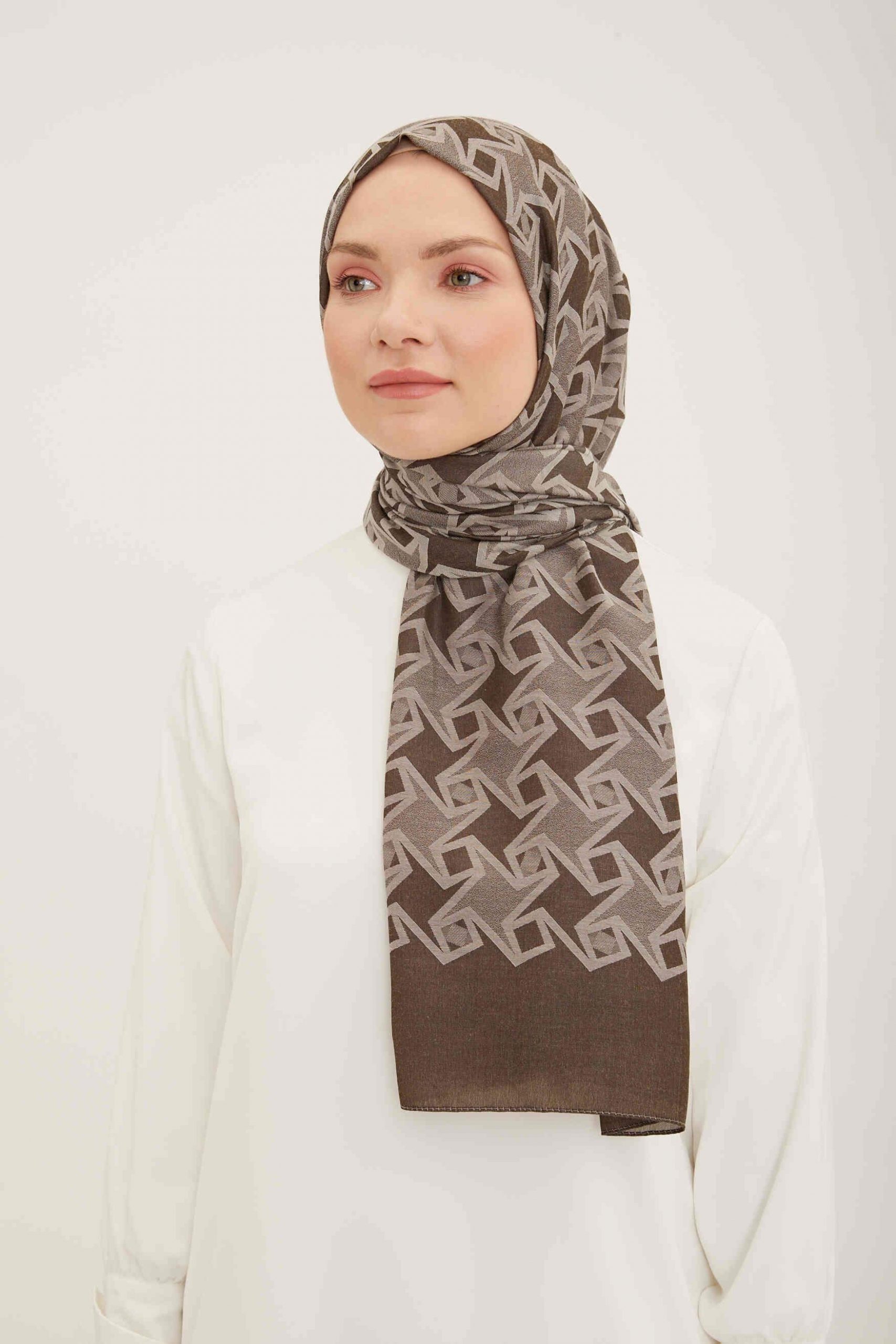 armine-trend-akasya-sal-aci-kahve-dese-e6c-82 Armine Trend Akasya Şal Acı Kahve Desenli 4-23034 - Görsel 1