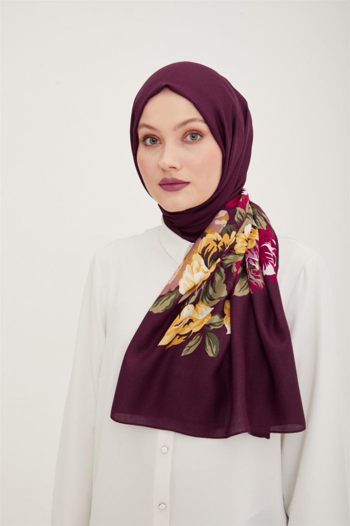 Armine Trend Çiçek Desen 077-040 Şal-25 - Görsel 1