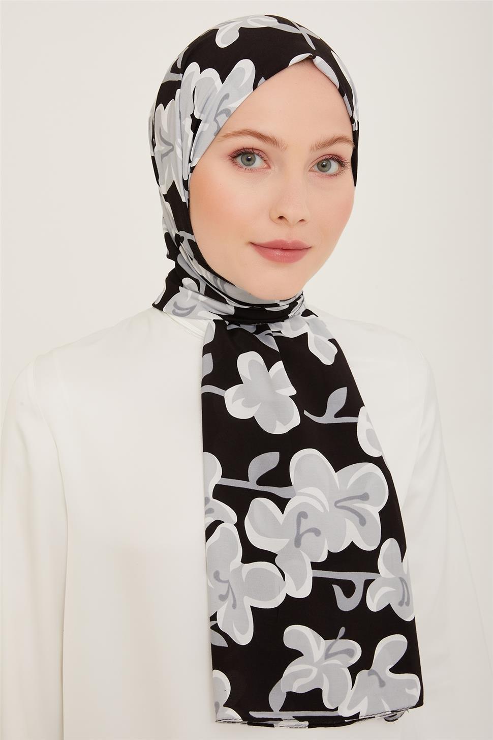 armine-trend-defne-sal-06348-02-siyah-5187c8 Armine Trend Defne Şal 6348-02 Siyah Gri - Görsel 1