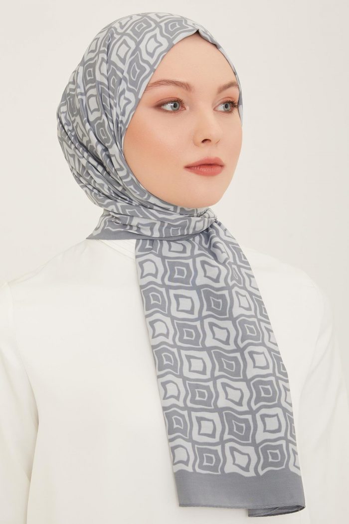Armine Trend Defne Şal 5763-06 Gri - Görsel 1