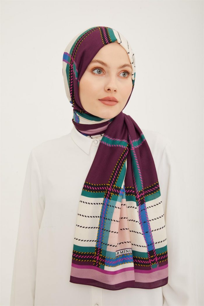 Armine Trend Ekose Desen 077-047 Şal-14 - Görsel 1