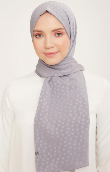 Armine Trend J.Capri Şal 4 - 358  -  Kalpli Gri