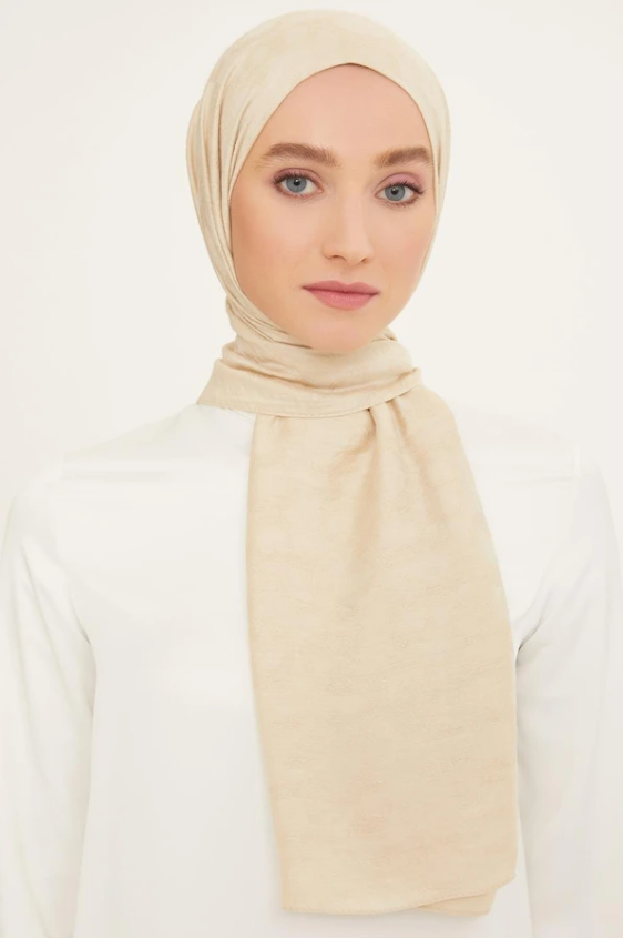 armine-trend-j-d-c7ca Armine Trend J.Viscon Şal 1-241198 Krem - Görsel 1