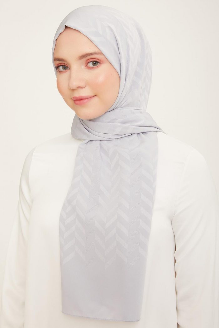 Armine Trend J.Capri Gümüş Rengi Desenli Şal 1-355 - Görsel 1