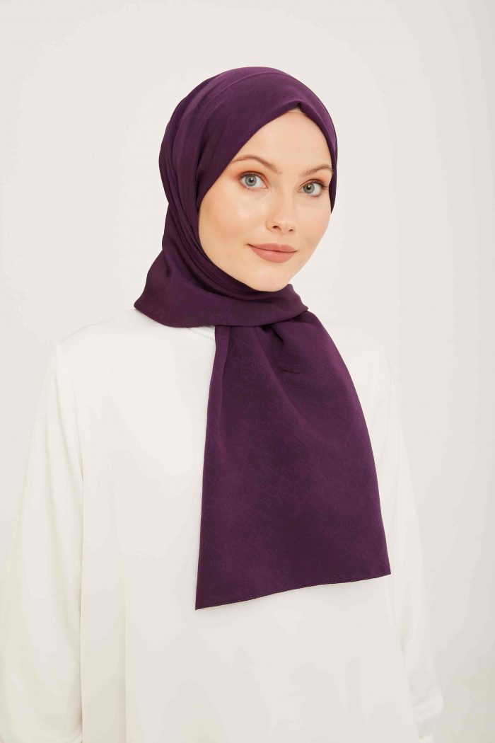 Armine Trend J.Capri Mor Düz Renk Şal 8 - 395 - Görsel 1