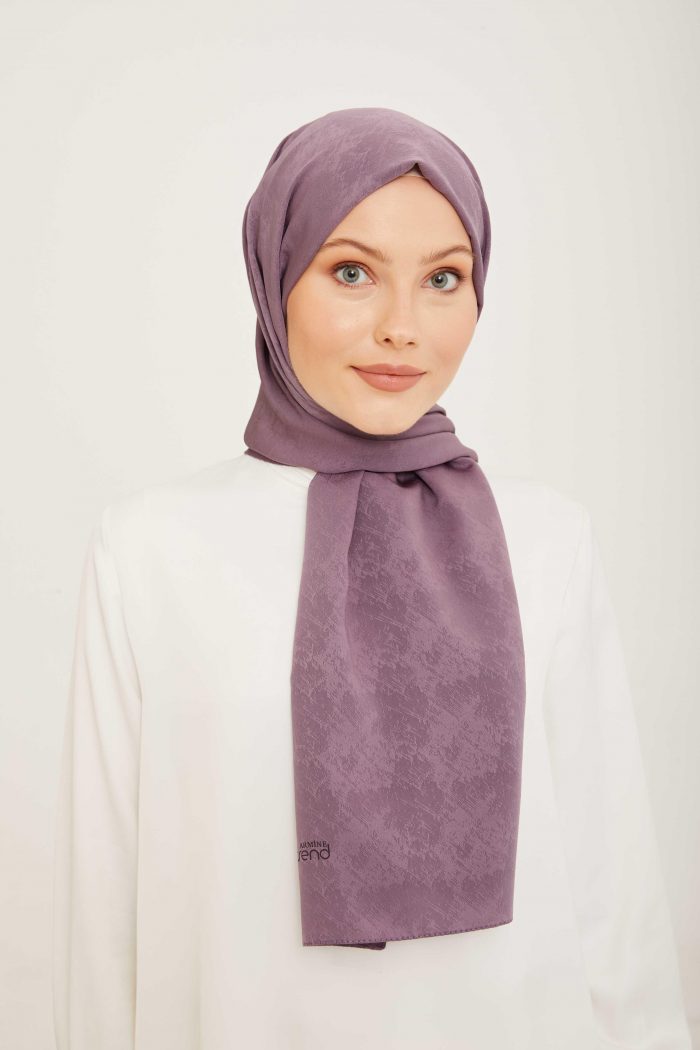 Armine Trend J.Capri Soft Mor Düz Renk Şal 8 - 416 - Görsel 1