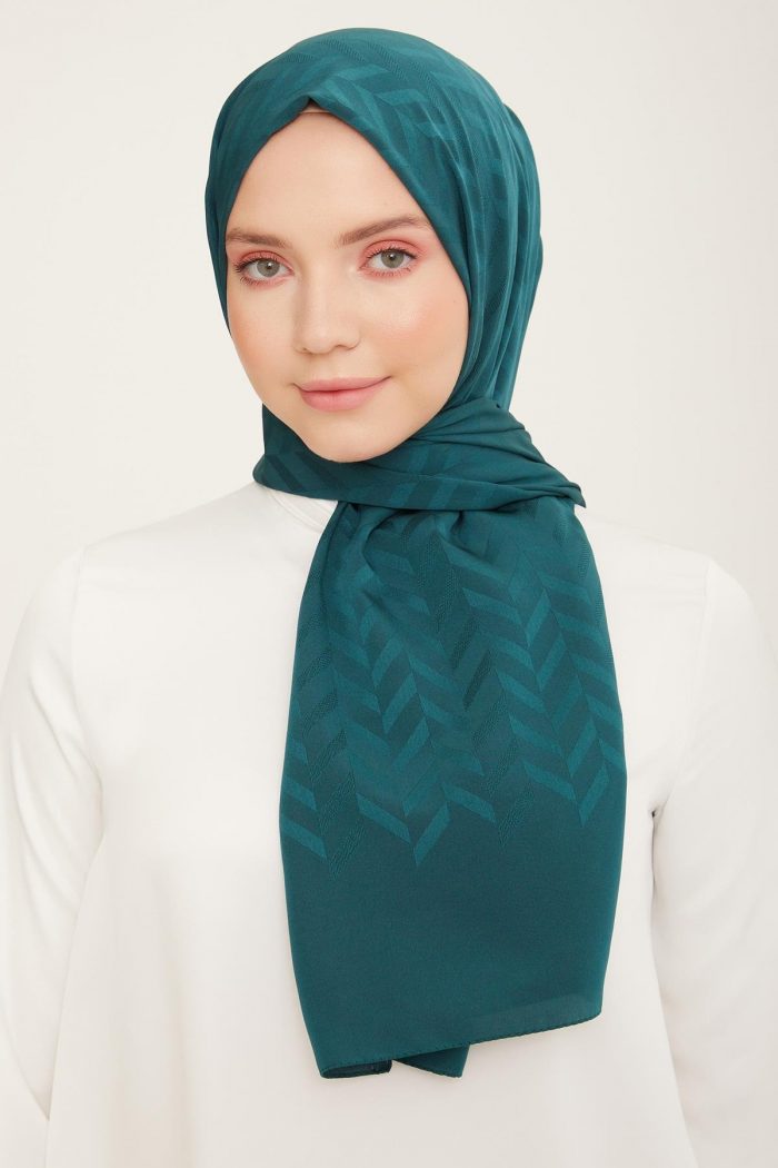 Armine Trend J.Capri Zümrüt Yeşili Desenli Şal 1-123 - Görsel 1