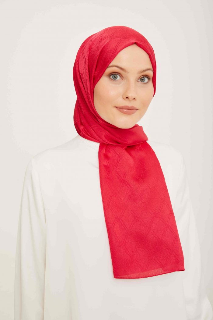 Armine Trend Jan Jan Pembe Monogram Desenli Jakar Şal 6 - 21226 - Görsel 1