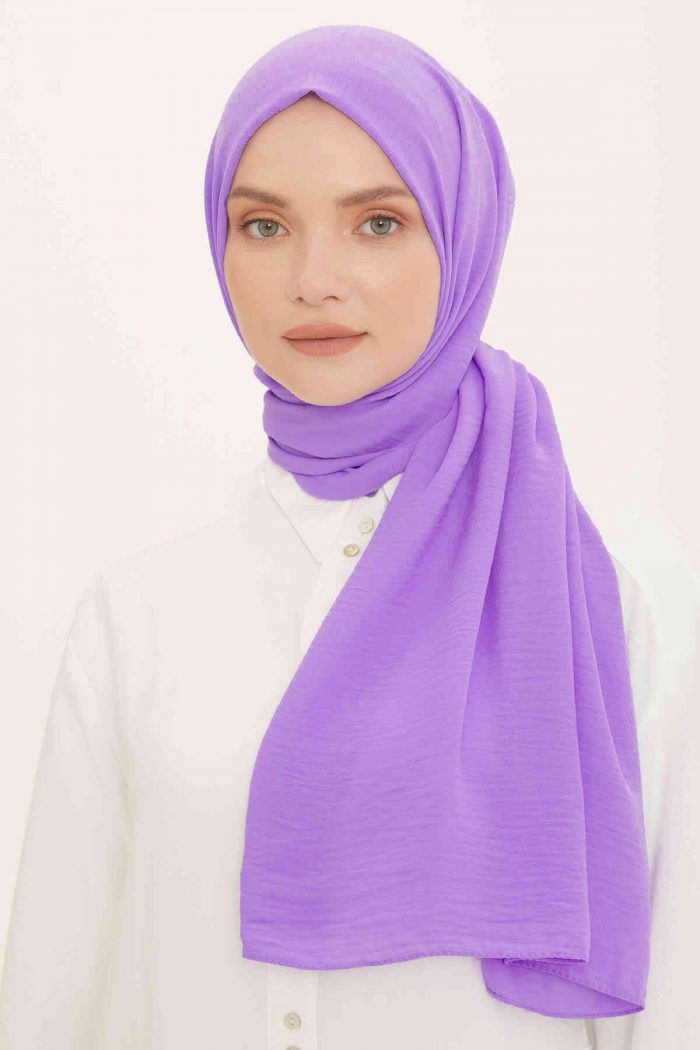 Armine Trend Koyu Lila Tek Renk Cazz Şal 4033 - Görsel 1