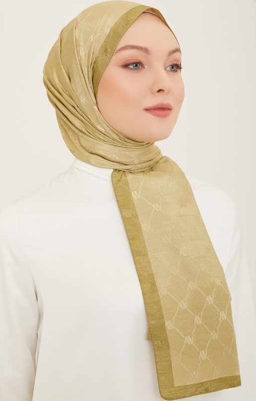 armine-trend-monogram-sal-2-110-haki-49f9- Armine Trend Monogram Şal 2-110 - Haki - Görsel 1