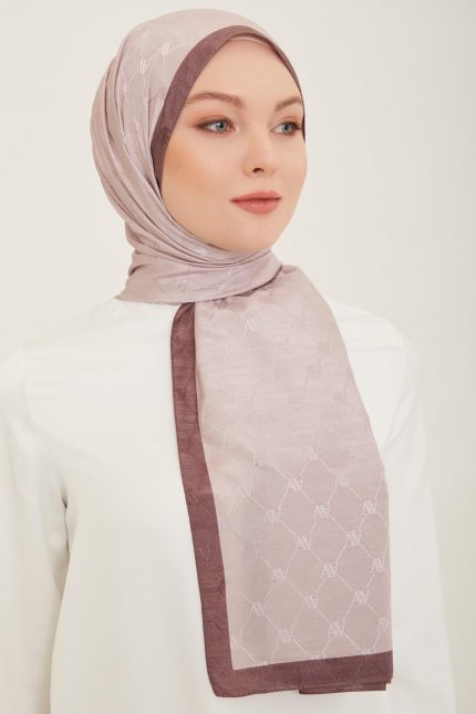 Armine Trend Monogram Şal 2-123 - Lila