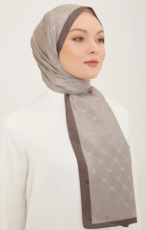 armine-trend-monogram-sal-2-154-koyu-g-f64-b5 Armine Trend Monogram Şal 2-154 - Koyu Gri - Görsel 1