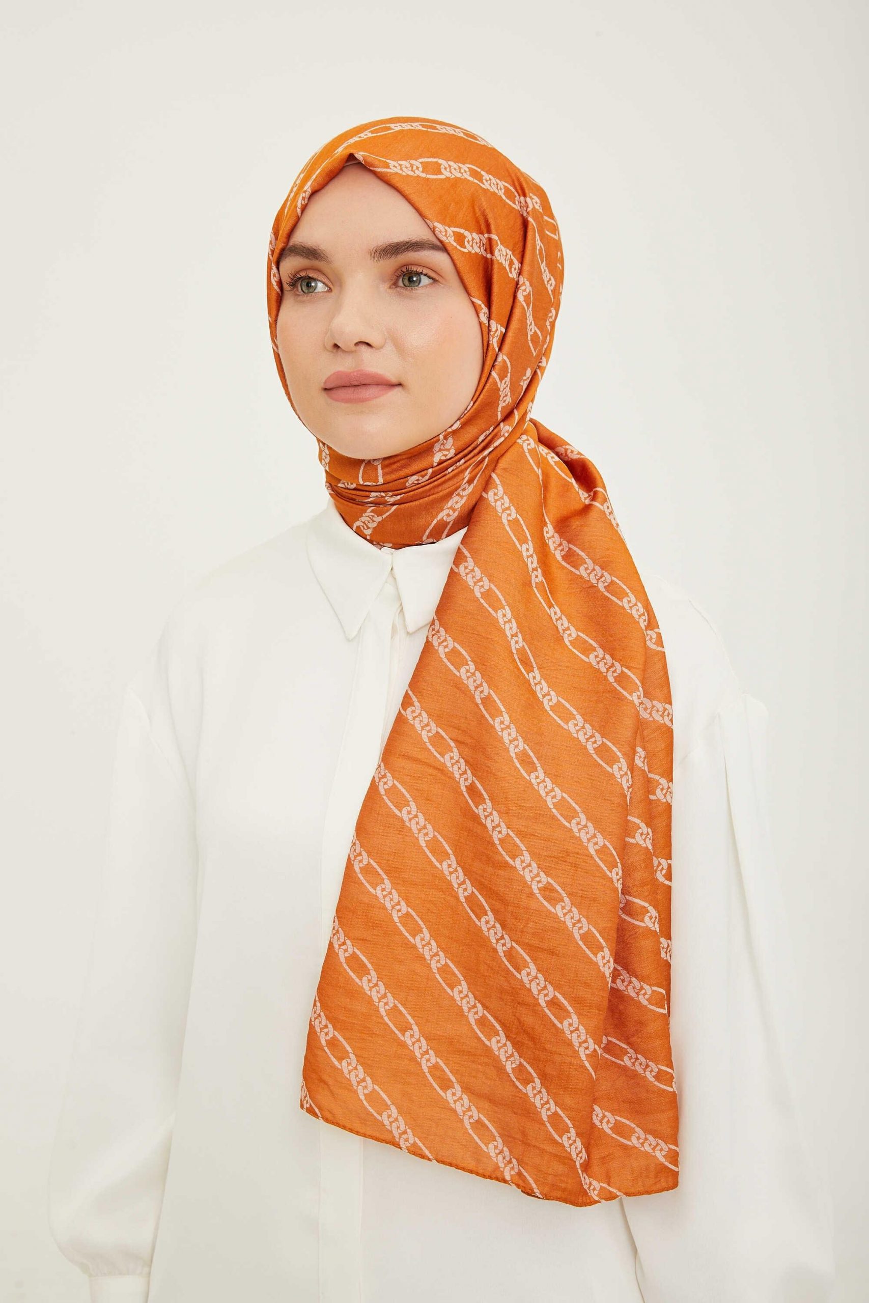 armine-trend-pure-lina-kiremit-zincir-733ce4 Armine Trend Pure Lina  Kiremit Zincir Desen Şal 16 - 23024 - Görsel 1