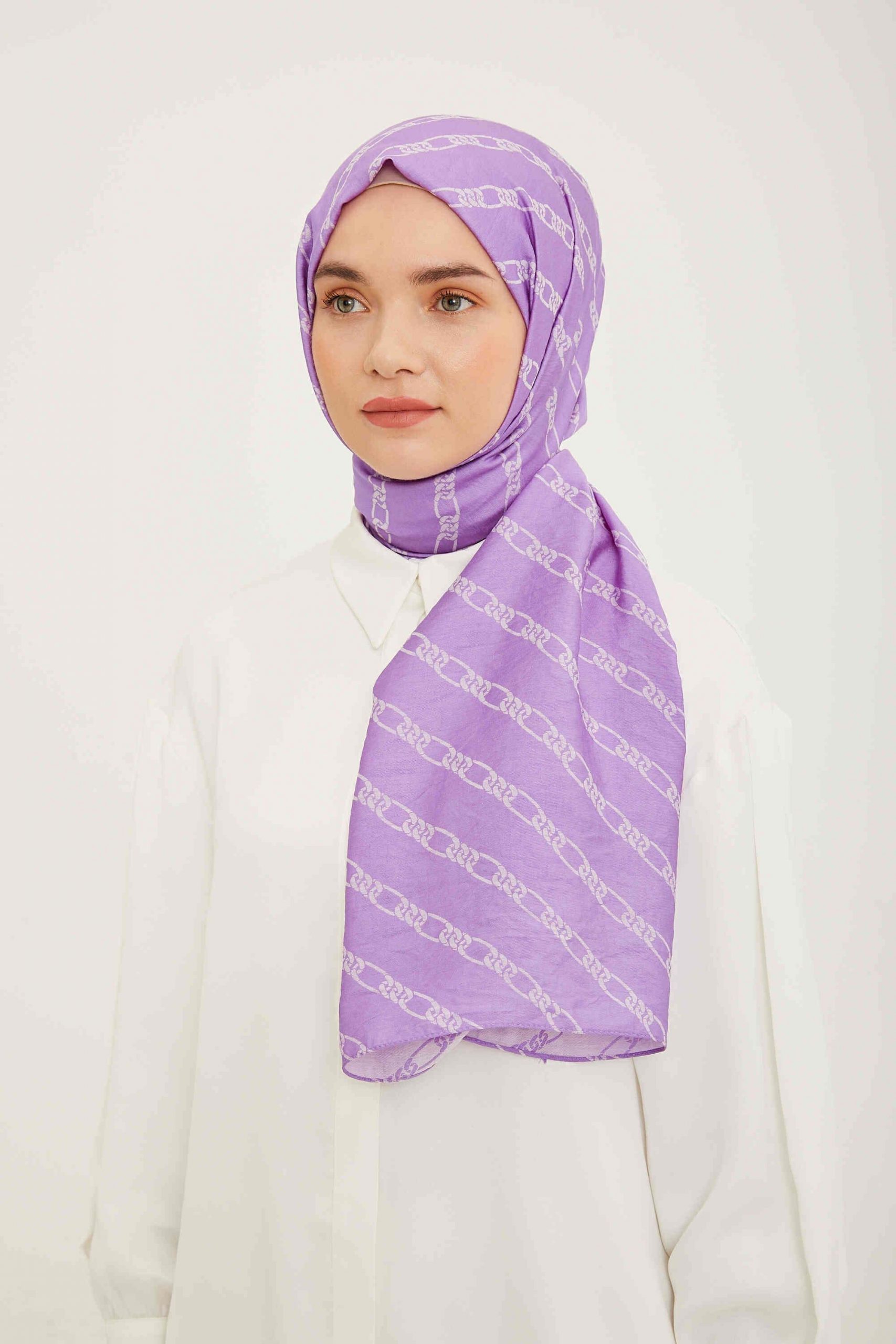 armine-trend-pure-lina-mor-renk-zincir-db54-2 Armine Trend Pure Lina Mor Renk Zincir Desen Şal 16 - 22027 - Görsel 1