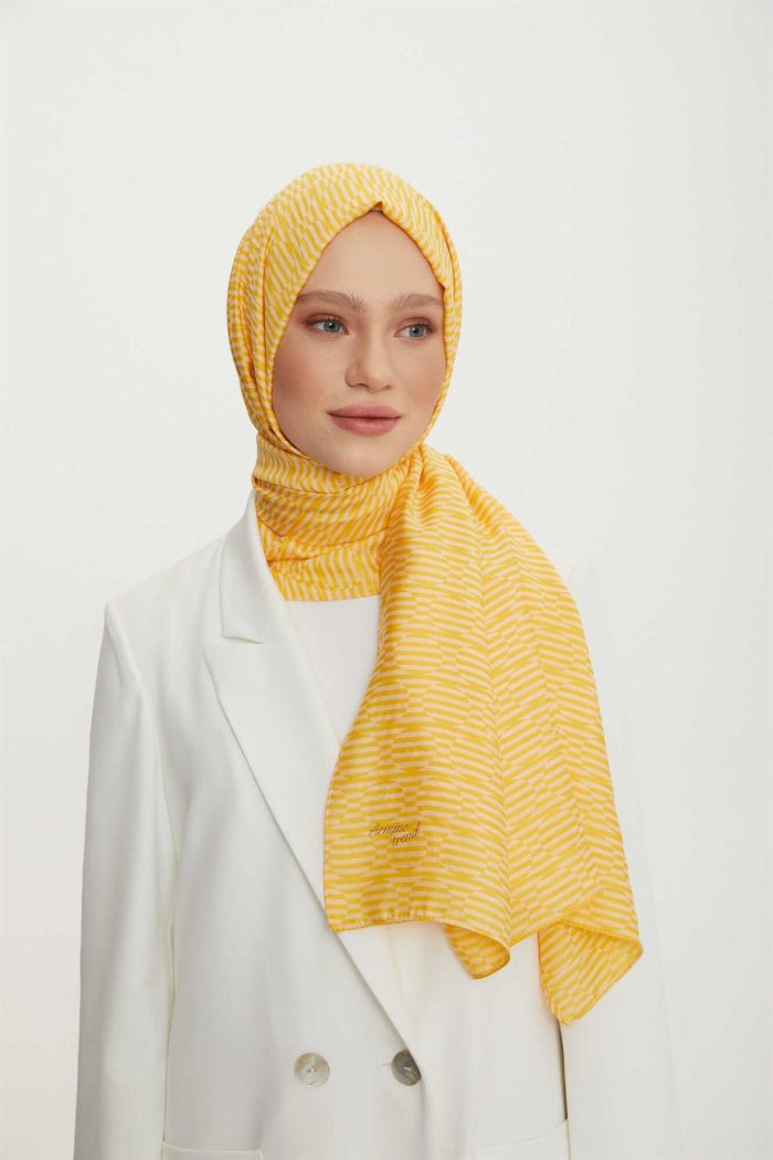 Armine Trend Sarı Pure Lina Şal 10-21193 - Görsel 1