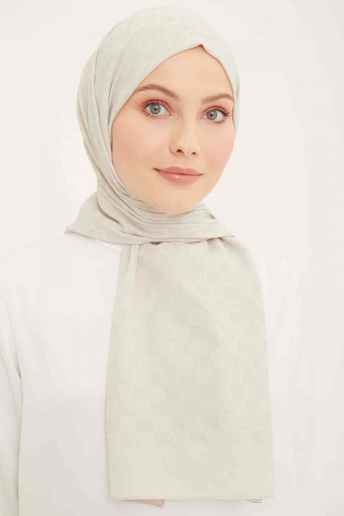 Armine Trend Ultra Lıght A Logo Kemik Rengi Şal 18-23004 - Görsel 1