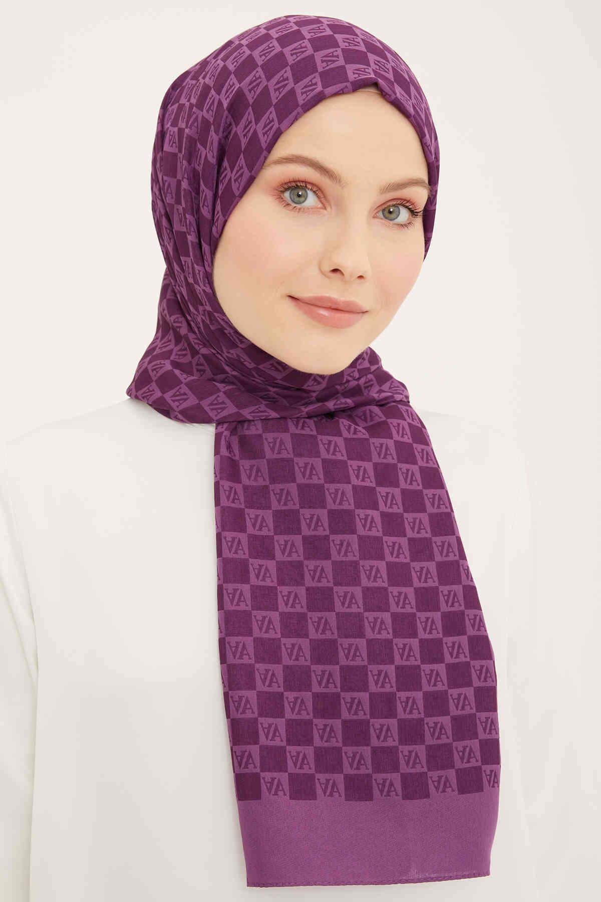 armine-trend-ultra-light-a-logo-patlic-9a-493 Armine Trend Ultra Lıght A Logo Patlıcan Moru Şal 18 - 21086 - Görsel 1